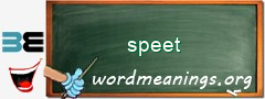 WordMeaning blackboard for speet